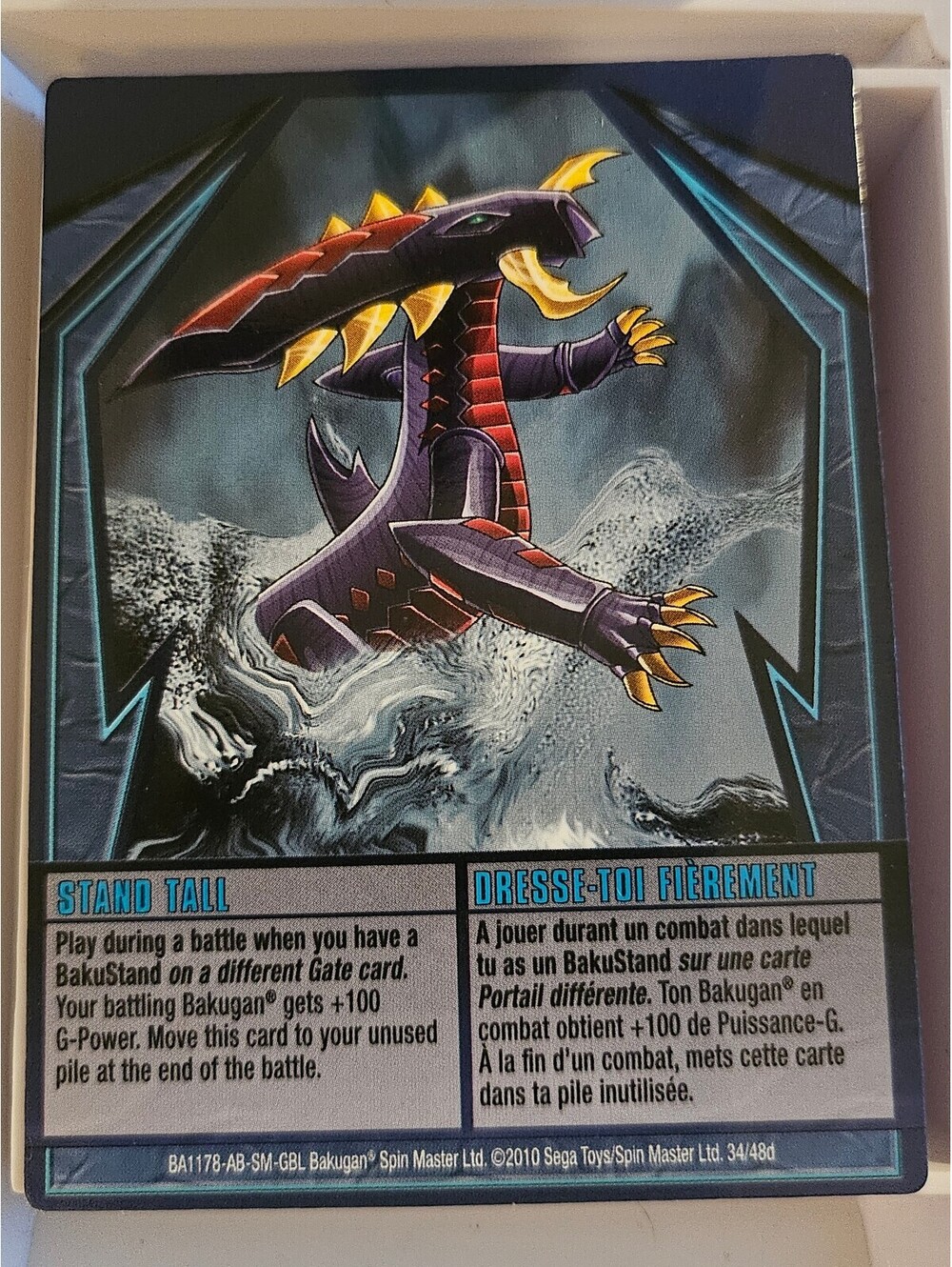 Bakugan Series 15 - 34/48D Blue Ability Card - Stand Tall - As shown